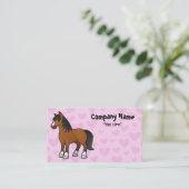 Carte De Visite Amour des chevaux (Debout devant)