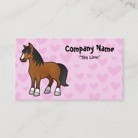 Carte De Visite Amour des chevaux (Devant)