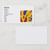 Carte De Visite Amour d'harmonica (Devant / Derrière)