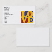Carte De Visite Amour d'harpe (Devant / Derrière)