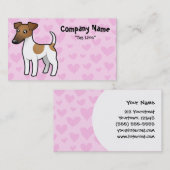 Carte De Visite Amour doux de Fox Terrier (Devant / Derrière)