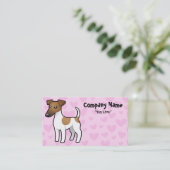 Carte De Visite Amour doux de Fox Terrier (Debout devant)