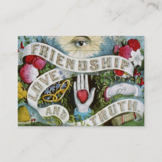 Carte De Visite amour et vérité d'amitié (Devant)