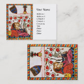 Carte De Visite AMOUR ÉTERNEL, Amateurs médiévaux Roses rouges Bla (Devant / Derrière)