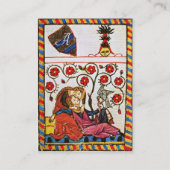 Carte De Visite AMOUR ÉTERNEL, Amateurs médiévaux Roses rouges Bla (Dos)
