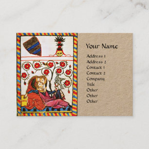 Carte De Visite AMOUR ÉTERNEL MONOGRAMME, Amants Roses Rouges Kraf