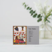 Carte De Visite AMOUR ÉTERNEL MONOGRAMME, Amants Roses Rouges Papi (Debout devant)