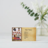 Carte De Visite AMOUR ÉTERNEL MONOGRAMME Parchemin Médiéval (Debout devant)