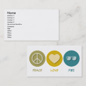 Carte De Visite Amour FBI de paix (Devant / Derrière)