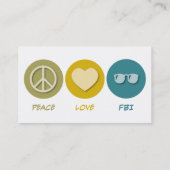Carte De Visite Amour FBI de paix (Dos)