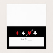 Carte De Visite Amour Frappe Las Vegas Remplir Nom Numéro de table (Extérieur déplié)