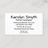 Carte De Visite Amour fraternel (Dos)