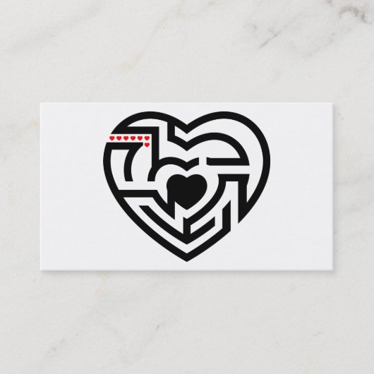 Carte De Visite amour labrynth (Devant)