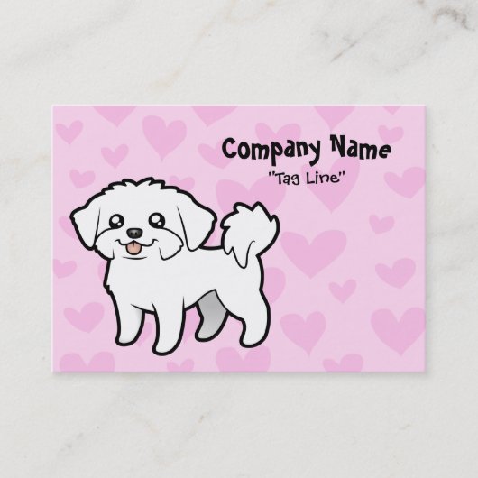 Carte De Visite Amour maltais (chiot coupé) (Devant)