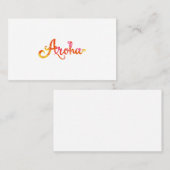 Carte De Visite Amour maori d'Aroha dans la langue maorie - idée (Devant / Derrière)