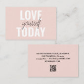 Carte De Visite Amour Positif Vous-Même Aujourd'Hui Citation Paste (Devant / Derrière)