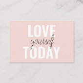 Carte De Visite Amour Positif Vous-Même Aujourd'Hui Citation Paste (Devant)