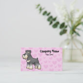 Carte De Visite Amour Schnauzer géant/standard/miniature (Debout devant)