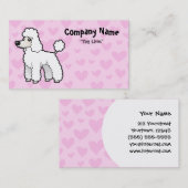 Carte De Visite Amour standard/de miniature/jouet caniche (chiot (Devant / Derrière)