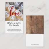 Carte De Visite Amour | Vins | Bois | Domaine (Devant / Derrière)