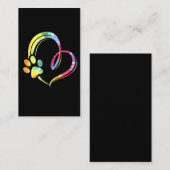 Carte De Visite Amoureux des chiens de conception de la paille et  (Devant / Derrière)