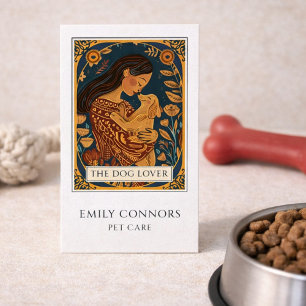 Carte De Visite Amoureux des chiens de tarot à domicile pour garde