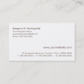 Carte De Visite Ampersand Brown Tilté de la société à double nom (Dos)