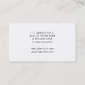 Carte De Visite Ampoule (Dos)