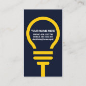 Carte De Visite Ampoule d'alimentation (Dos)