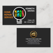 Carte De Visite Ampoule des outils de manuel spécial (Devant / Derrière)