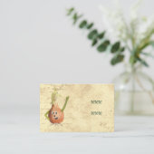 Carte De Visite ampoule faisant signe (Debout devant)