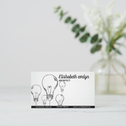 Carte De Visite Ampoules à main (Debout devant)