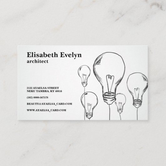 Carte De Visite Ampoules à main (Dos)