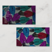 Carte De Visite Ampoules de Noël dans différentes couleurs (Devant / Derrière)