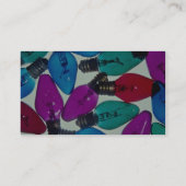 Carte De Visite Ampoules de Noël dans différentes couleurs (Dos)