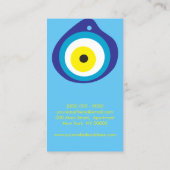 Carte De Visite Amulette de perle d'oeil maléfique bleu (Dos)