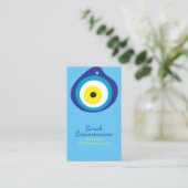 Carte De Visite Amulette de perle d'oeil maléfique bleu (Debout devant)