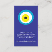 Carte De Visite Amulette de perle d'oeil maléfique bleu jaune (Dos)