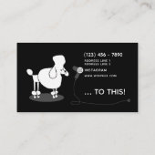 Carte De Visite Amusant animal de compagnie Grossissant noir blanc (Dos)