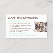 Carte De Visite Amusant animal de compagnie Sitter Bengal Chat (Dos)