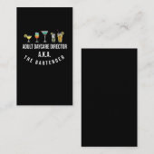Carte De Visite Amusant Bartender Alcool Mixer Barkeeper plaisante (Devant / Derrière)