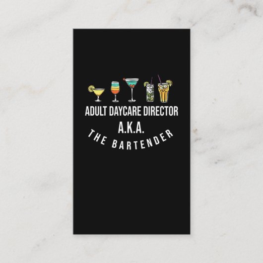 Carte De Visite Amusant Bartender Alcool Mixer Barkeeper plaisante (Devant)