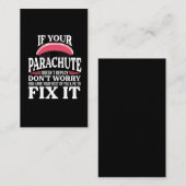 Carte De Visite Amusant cadeau Skydiving Parachute Hilarive Skydiv (Devant / Derrière)