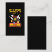 Carte De Visite Amusant Casino Jeu Poker (Devant / Derrière)