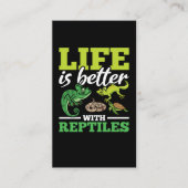 Carte De Visite Amusant Chameleon Serpent Gecko Tortue Reptile Lov (Devant)