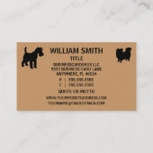 Carte de visite amusant du chien Groomer (Dos)