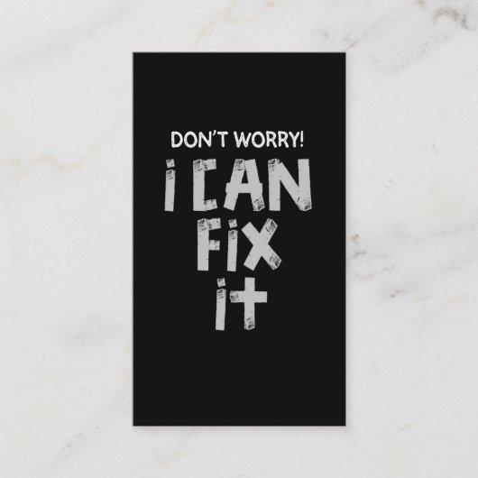 Carte De Visite Amusant Duct Tape Joke Lazy Sarcastic Mari Père (Devant)