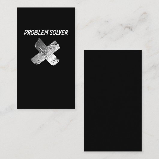 Carte De Visite Amusant Duct Tape Joke Lazy Sarcastic Mari Père (Devant / Derrière)