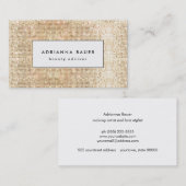 Carte De Visite Amusant élégant Faux Gold Sequin Motif Spa de beau (Devant / Derrière)