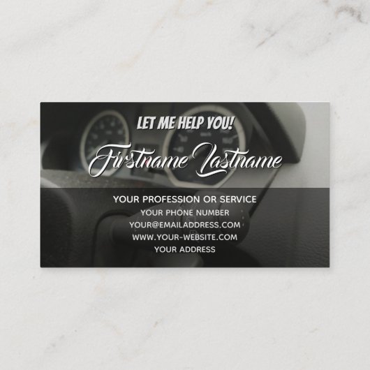 Carte De Visite Amusant instructeur de conduite de la réparation d (Dos)